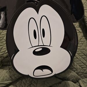 Loungefly Black and White Mickey Mouse Face Kids Backpack
